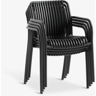 Silla apilable Negro Inicio GMS Shop