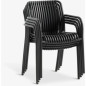 Silla apilable Negro Silla apilable Negro