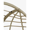 Hanging chair made of steel and synthetic rattan. 